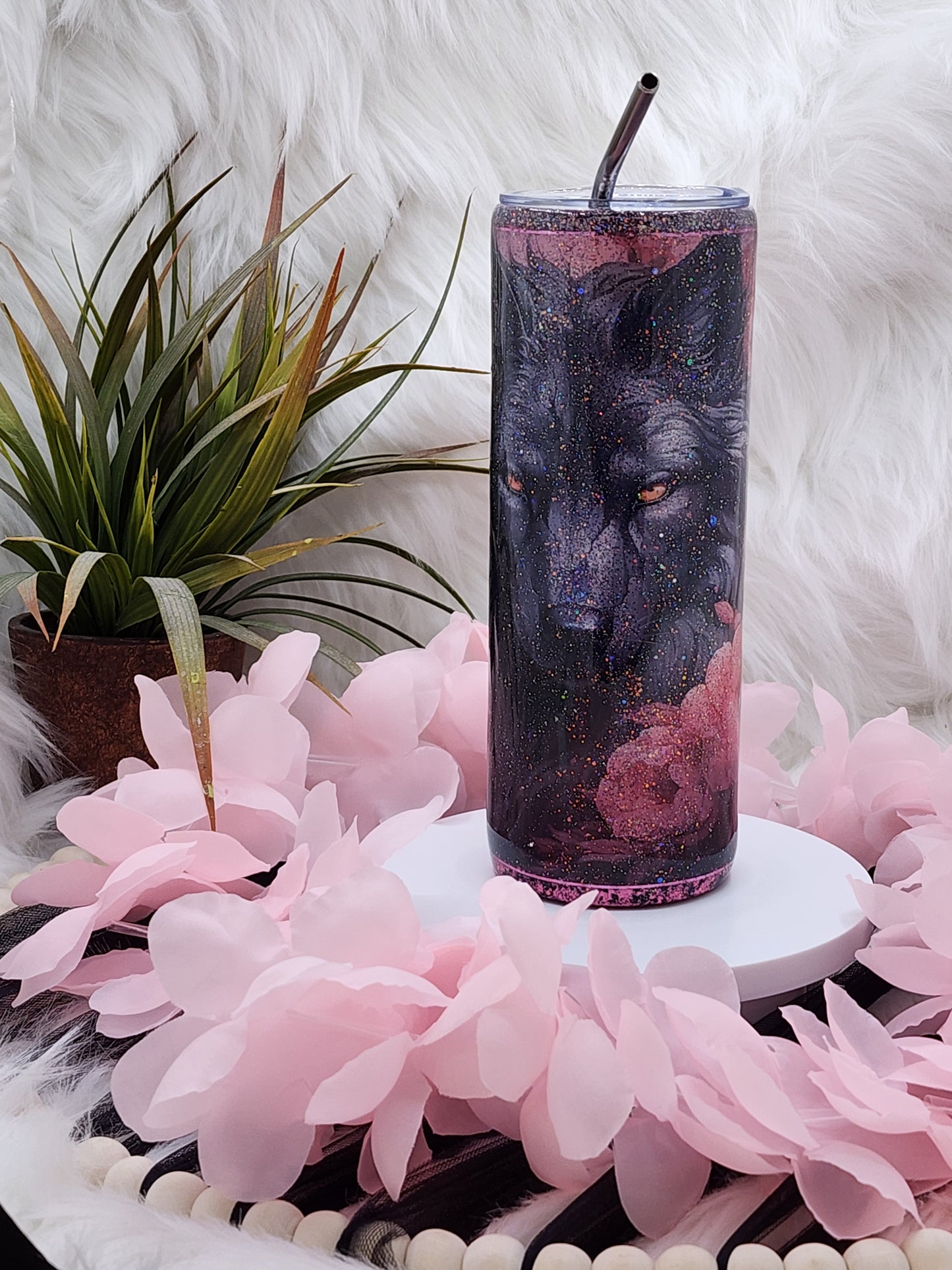 Wolf and Rose Tumbler