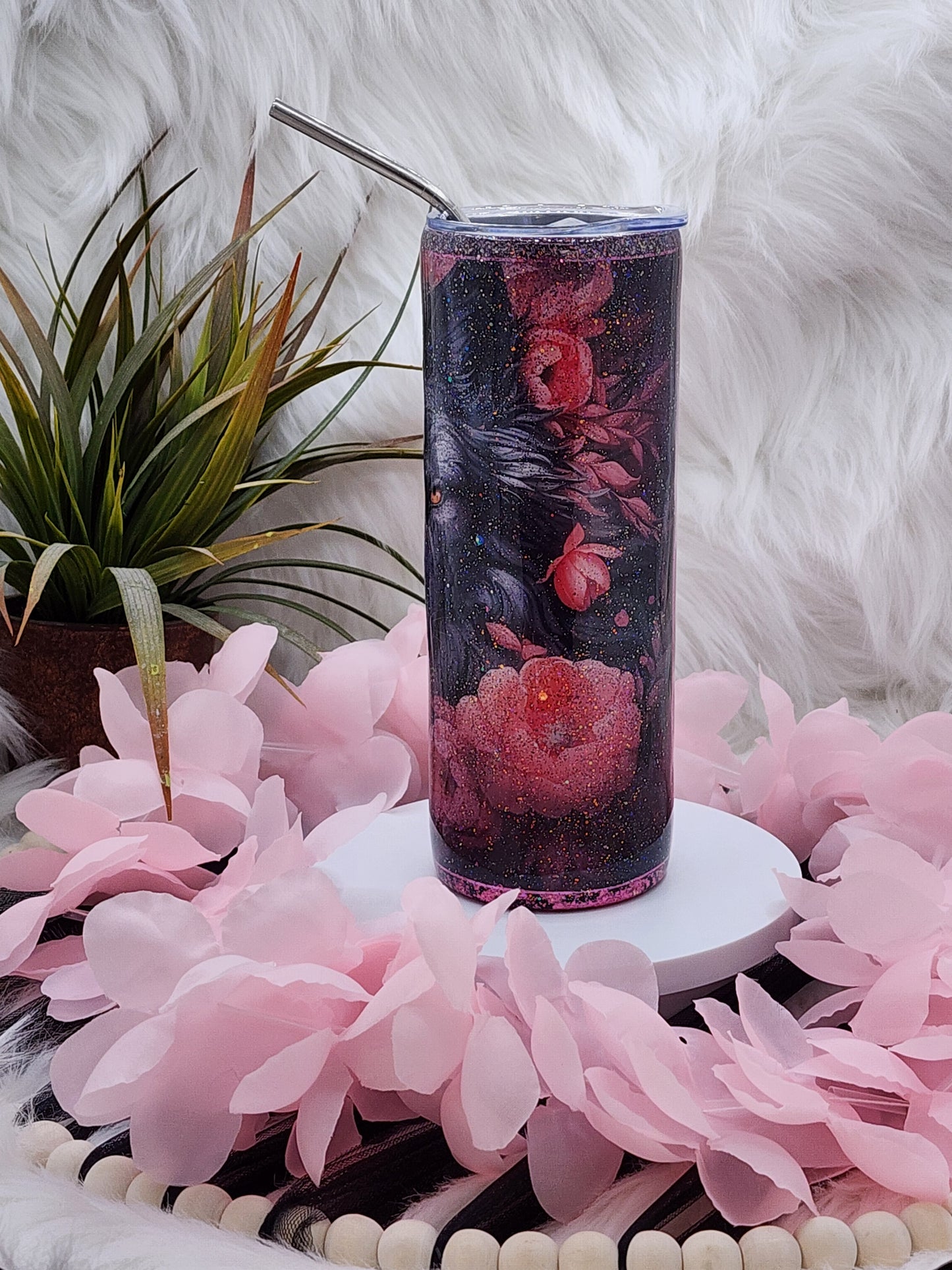 Wolf and Rose Tumbler