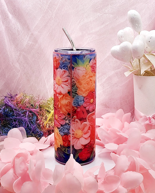 Sugar Skull Butterflies & Roses Tumbler